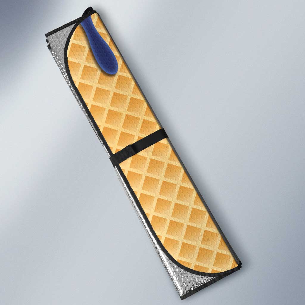 American Flag Ice Cream Drip Auto Sun Shade 67 Meme Gen Alpha Slang Tee - Wonder Print Shop