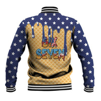 American Flag Ice Cream Drip Baseball Jacket 67 Meme Gen Alpha Slang Tee - Wonder Print Shop