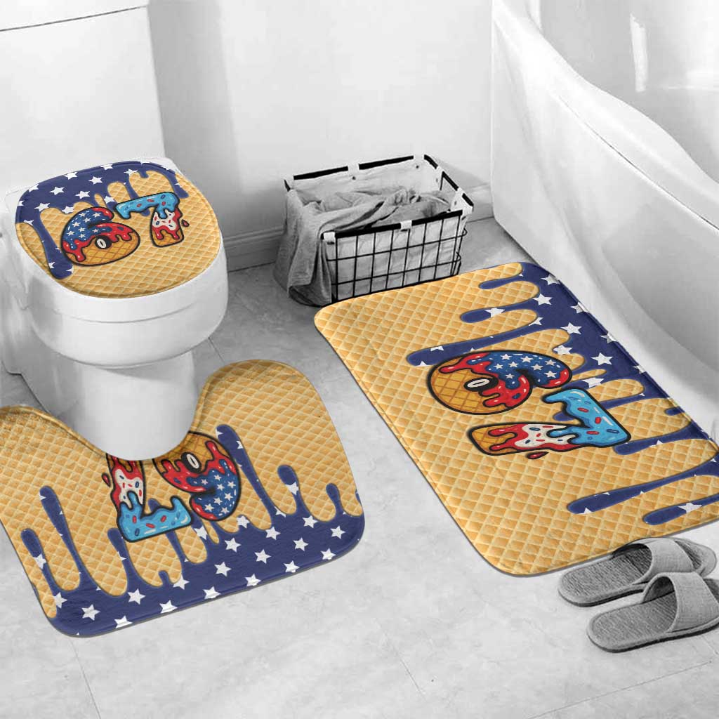 American Flag Ice Cream Drip Bathroom Set 67 Meme Gen Alpha Slang Tee - Wonder Print Shop