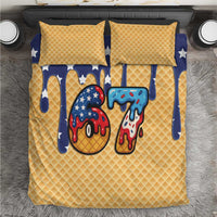 American Flag Ice Cream Drip Bedding Set 67 Meme Gen Alpha Slang Tee - Wonder Print Shop