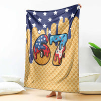 American Flag Ice Cream Drip Blanket 67 Meme Gen Alpha Slang Tee - Wonder Print Shop