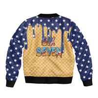 American Flag Ice Cream Drip Bomber Jacket 67 Meme Gen Alpha Slang Tee - Wonder Print Shop
