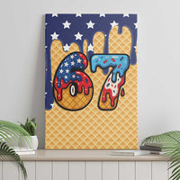 American Flag Ice Cream Drip Canvas Wall Art 67 Meme Gen Alpha Slang Tee - Wonder Print Shop