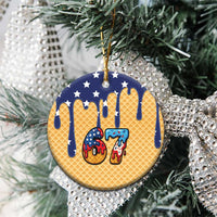 American Flag Ice Cream Drip Ceramic Ornament 67 Meme Gen Alpha Slang Tee - Wonder Print Shop