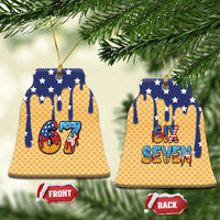 American Flag Ice Cream Drip Ceramic Ornament 67 Meme Gen Alpha Slang Tee - Wonder Print Shop