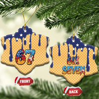 American Flag Ice Cream Drip Ceramic Ornament 67 Meme Gen Alpha Slang Tee - Wonder Print Shop