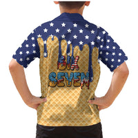 American Flag Ice Cream Drip Family Matching Mermaid Dress and Hawaiian Shirt 67 Meme Gen Alpha Slang Tee - Wonder Print Shop