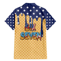 American Flag Ice Cream Drip Family Matching Mermaid Dress and Hawaiian Shirt 67 Meme Gen Alpha Slang Tee - Wonder Print Shop