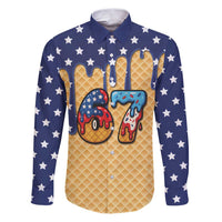 American Flag Ice Cream Drip Family Matching Puletasi and Hawaiian Shirt 67 Meme Gen Alpha Slang Tee - Wonder Print Shop