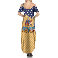 American Flag Ice Cream Drip Family Matching Summer Maxi Dress and Hawaiian Shirt 67 Meme Gen Alpha Slang Tee - Wonder Print Shop