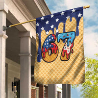 American Flag Ice Cream Drip Garden Flag 67 Meme Gen Alpha Slang Tee - Wonder Print Shop