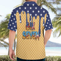American Flag Ice Cream Drip Hawaiian Shirt 67 Meme Gen Alpha Slang Tee - Wonder Print Shop
