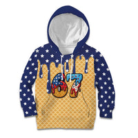 American Flag Ice Cream Drip Kid Hoodie 67 Meme Gen Alpha Slang Tee - Wonder Print Shop