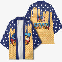 American Flag Ice Cream Drip Kimono 67 Meme Gen Alpha Slang Tee - Wonder Print Shop