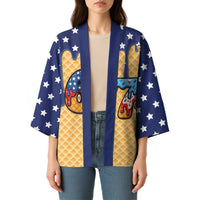 American Flag Ice Cream Drip Kimono 67 Meme Gen Alpha Slang Tee - Wonder Print Shop