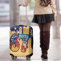 American Flag Ice Cream Drip Luggage Cover 67 Meme Gen Alpha Slang Tee - Wonder Print Shop
