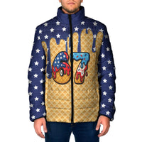 American Flag Ice Cream Drip Padded Jacket 67 Meme Gen Alpha Slang Tee - Wonder Print Shop