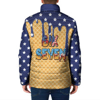 American Flag Ice Cream Drip Padded Jacket 67 Meme Gen Alpha Slang Tee - Wonder Print Shop