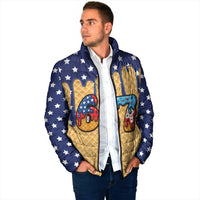 American Flag Ice Cream Drip Padded Jacket 67 Meme Gen Alpha Slang Tee - Wonder Print Shop