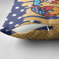American Flag Ice Cream Drip Pillow Cover 67 Meme Gen Alpha Slang Tee - Wonder Print Shop
