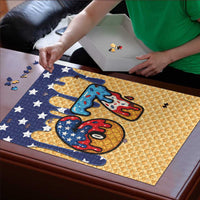 American Flag Ice Cream Drip Puzzle 67 Meme Gen Alpha Slang Tee - Wonder Print Shop