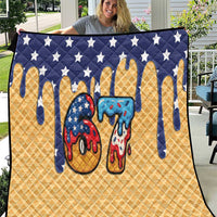 American Flag Ice Cream Drip Quilt 67 Meme Gen Alpha Slang Tee - Wonder Print Shop