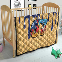 American Flag Ice Cream Drip Quilt 67 Meme Gen Alpha Slang Tee - Wonder Print Shop