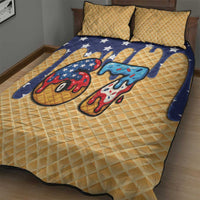 American Flag Ice Cream Drip Quilt Bed Set 67 Meme Gen Alpha Slang Tee - Wonder Print Shop