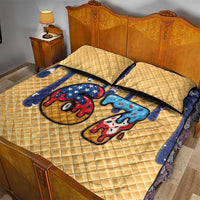 American Flag Ice Cream Drip Quilt Bed Set 67 Meme Gen Alpha Slang Tee - Wonder Print Shop