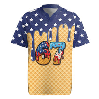 American Flag Ice Cream Drip Rugby Jersey 67 Meme Gen Alpha Slang Tee - Wonder Print Shop