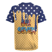 American Flag Ice Cream Drip Rugby Jersey 67 Meme Gen Alpha Slang Tee - Wonder Print Shop