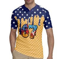 American Flag Ice Cream Drip Rugby Jersey 67 Meme Gen Alpha Slang Tee - Wonder Print Shop