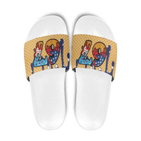 American Flag Ice Cream Drip Slide Sandals 67 Meme Gen Alpha Slang Tee - Wonder Print Shop