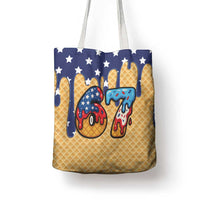 American Flag Ice Cream Drip Tote Bag 67 Meme Gen Alpha Slang Tee - Wonder Print Shop