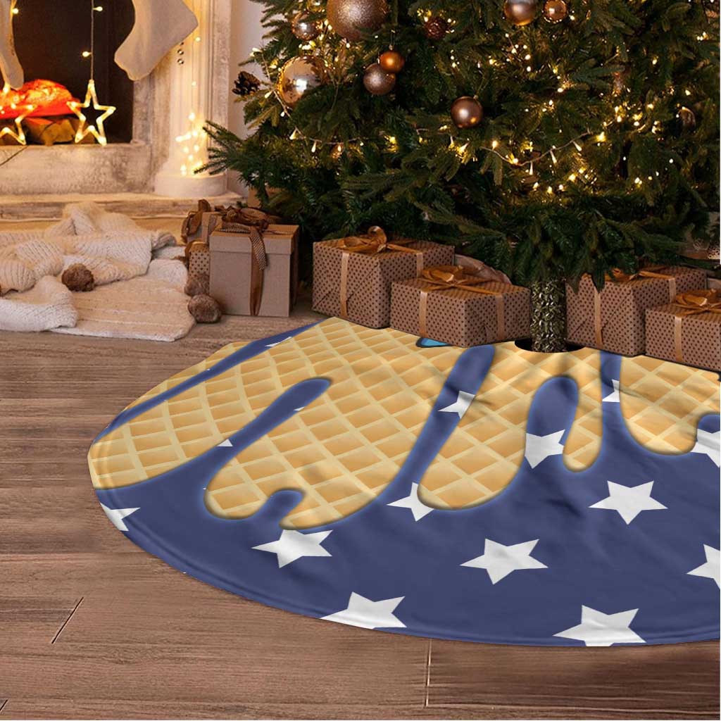 American Flag Ice Cream Drip Tree Skirt 67 Meme Gen Alpha Slang Tee - Wonder Print Shop
