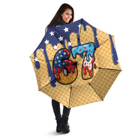 American Flag Ice Cream Drip Umbrella 67 Meme Gen Alpha Slang Tee - Wonder Print Shop