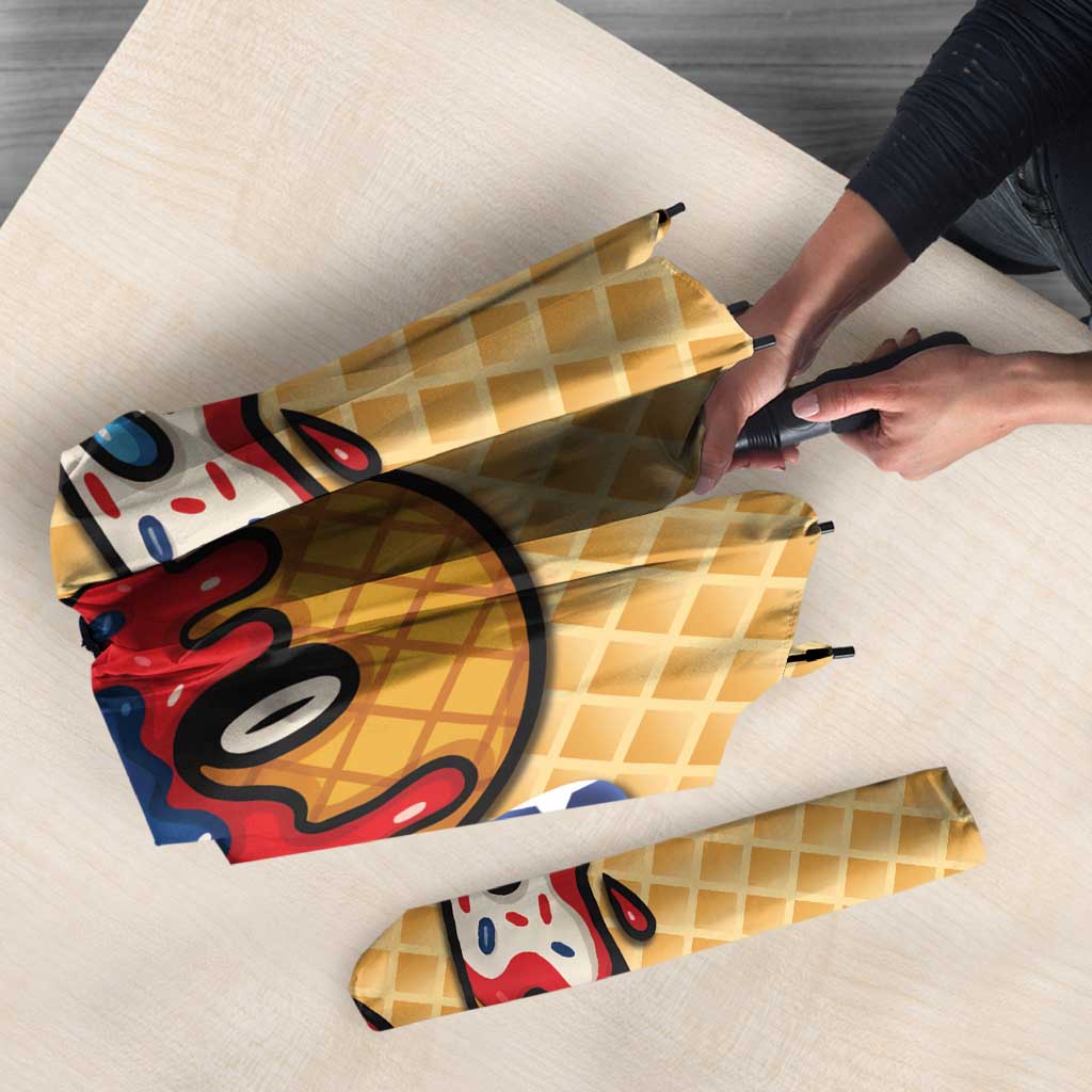 American Flag Ice Cream Drip Umbrella 67 Meme Gen Alpha Slang Tee - Wonder Print Shop