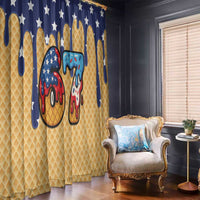 American Flag Ice Cream Drip Window Curtain 67 Meme Gen Alpha Slang Tee - Wonder Print Shop
