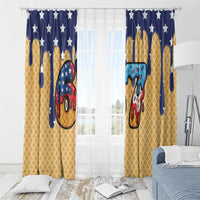American Flag Ice Cream Drip Window Curtain 67 Meme Gen Alpha Slang Tee - Wonder Print Shop