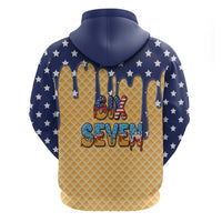 American Flag Ice Cream Drip Zip Hoodie 67 Meme Gen Alpha Slang Tee - Wonder Print Shop