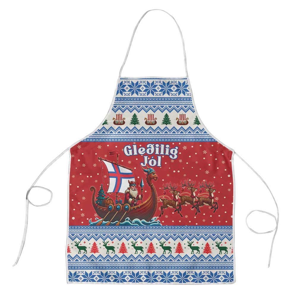 Faroe Islands Viking Santa Christmas Apron Funny Reindeer Norse Xmas - Wonder Print Shop