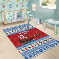 Faroe Islands Viking Santa Christmas Area Rug Funny Reindeer Norse Xmas - Wonder Print Shop