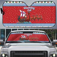 Faroe Islands Viking Santa Christmas Auto Sun Shade Funny Reindeer Norse Xmas - Wonder Print Shop