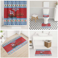Faroe Islands Viking Santa Christmas Bathroom Set Funny Reindeer Norse Xmas - Wonder Print Shop