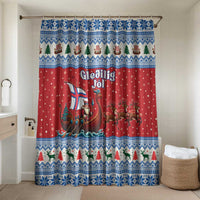 Faroe Islands Viking Santa Christmas Bathroom Set Funny Reindeer Norse Xmas - Wonder Print Shop