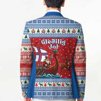 Faroe Islands Viking Santa Christmas Blazer Funny Reindeer Norse Xmas - Wonder Print Shop