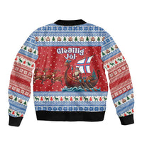 Faroe Islands Viking Santa Christmas Bomber Jacket Funny Reindeer Norse Xmas - Wonder Print Shop