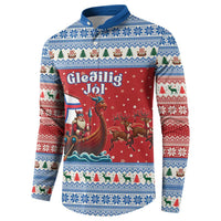 Faroe Islands Viking Santa Christmas Button Sweatshirt Funny Reindeer Norse Xmas - Wonder Print Shop