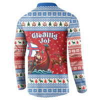 Faroe Islands Viking Santa Christmas Button Sweatshirt Funny Reindeer Norse Xmas - Wonder Print Shop