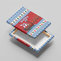 Faroe Islands Viking Santa Christmas Canvas Wall Art Funny Reindeer Norse Xmas - Wonder Print Shop